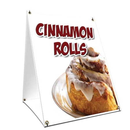 Signmission Cinnamon Rolls, 24 Inch x 18 Inch A-frame Yard Sign, Plastic Sign SBC-1824-Cinnamon Rolls