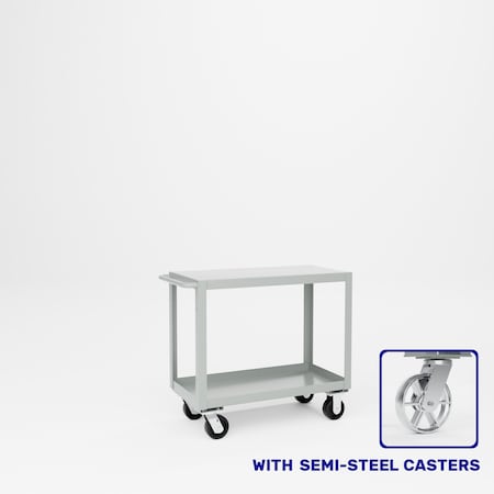 Pucel Heavy Duty Shop Truck, 36 in. W x 18 in. D x 33.5 in. H, Light Blue 1836-DT-2S