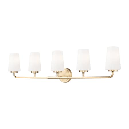 Z-Lite Montford 5-Light Vanity, 40 in W, Modern Gold 7005-5V-MGLD