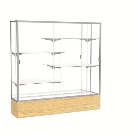 Ghent Floor Display Case 72x72x16, Mirror, Satin 2076MB-SN-LV