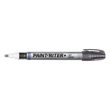 Markal Paint Marker, Medium Tip, Silver Color Family, Paint 96967