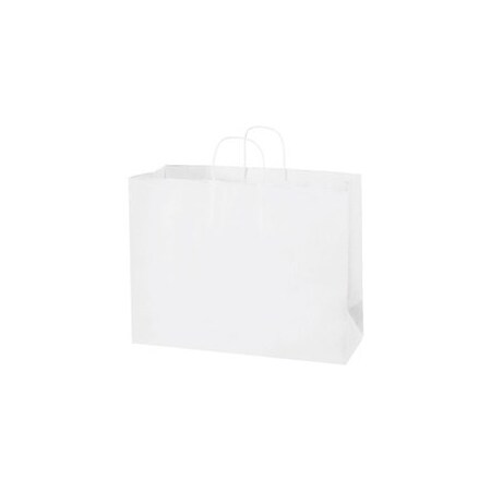 Bubblefast 250-16 x 6 x 12'' White Paper Shopping Bags, 250PK BFBGS108W