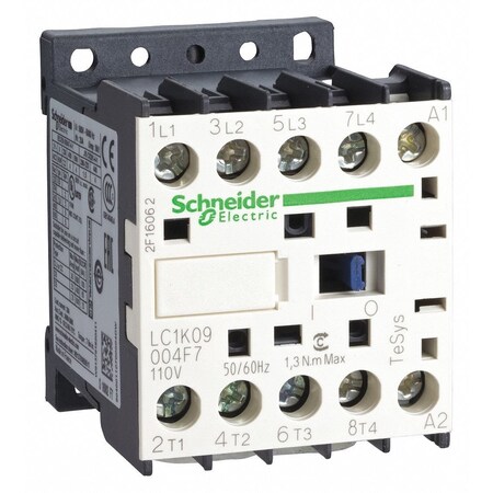 Square D CONTACTOR 600VAC 9AMP IEC +OPTIONS LC1K09004F7