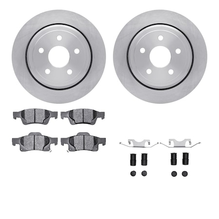 Dynamic Friction Co DFC Brake Rotor with 5000 Brake Pads and Hardware Kit 6512-42071