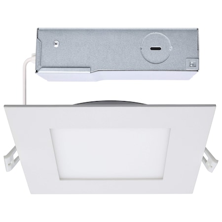 Satco 12 Watt LED Direct Wire Downlight Edge-lit 6-Inch CCT Selectable Square Remote Driver S11830R1