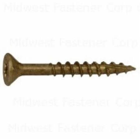 Midwest Fastener SaberDrive Deck Screw, #9 Thread, 1-1/2 in L, Serrated Thread, Bugle Head, Star Drive, Type 17 Point 50750