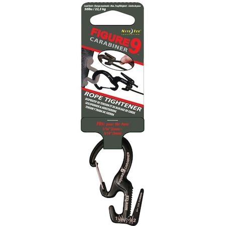 Nite Ize 1.8" L, Aluminum, Black C9S-02-01