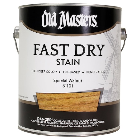 Fast Dry Stain Gal Old Masters Special Walnut Interior Oil-Based Wood Stain 61101