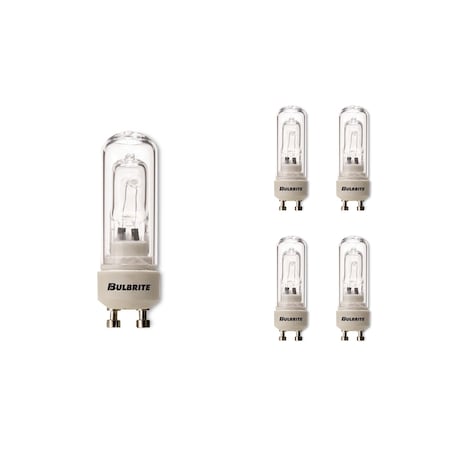 Bulbrite Pack of 535 Watt Dimmable Clear Double Envelope DJD Twist & Lock Bi-PinGU10Halogen Bulb, 5PK 860642