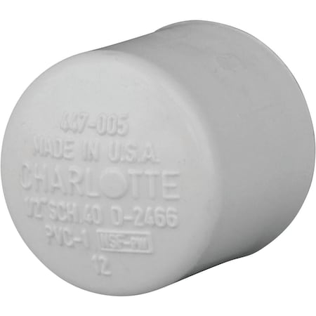 Charlotte Pipe And Foundry 1/2'' Schedule 40 Pressure Slip PVC Cap PVC 02116 0600HA