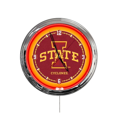 Holland Bar Stool Iowa State University 16 LED Wall Clock ClkL16