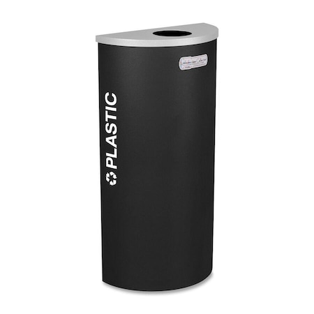 Ex-Cell Kaiser 8-Gal. Half-Round Receptacle - Plastic decal, Black RC-KDHR-PL BLX