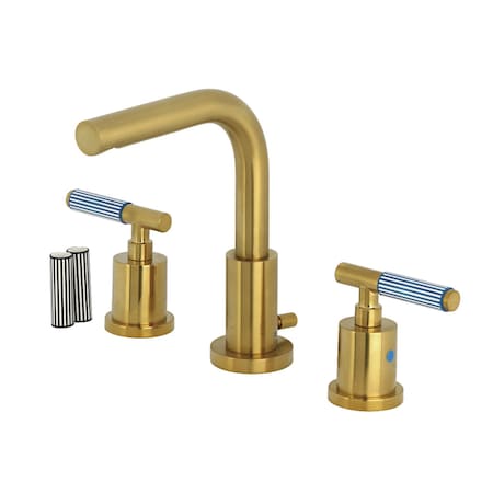 Kingston Brass Widespread Bathroom Faucet with Brass Pop-Up, Brushed Brass FSC8953KPS