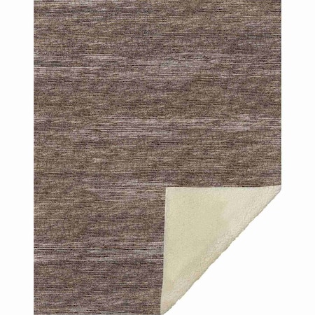 Homeroots 50" X 70" Brown And Beige Abstract Microfiber Plush Throw Blanket 699008