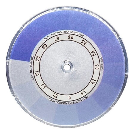 Hach Color Disc Iron, 1/4 in H 9264300