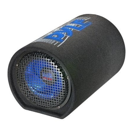 Pyle Pyle8-Inch Carpeted Subwoofer Tube Speaker, 400W Car Audio, 2 in Voice Coil, LED, 30Hz-700Hz PLTB8