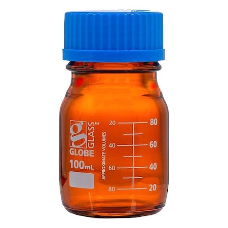 Globe Scientific Media Bottle, Boro Glass, 100mm H, PK10 8110100