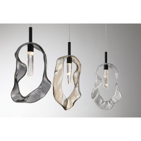 Euf Norah, Chandelier, 13-Light, 51", Matte Black, Mixed Glass 49239-041