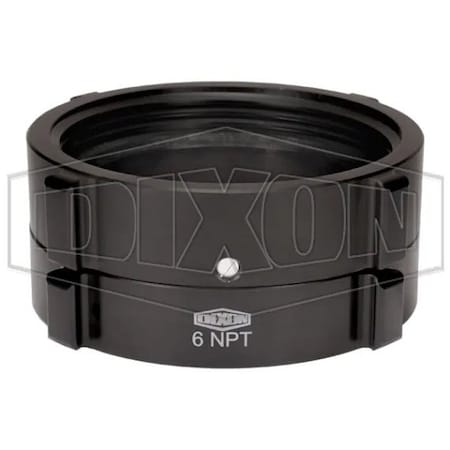 Dixon Style N53 Rocker Lug Adapter, 6 in, FNPT Rigid x Female NST NH Swivel N53-60F60T