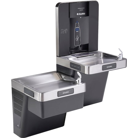 Global Industrial Bi-Level Refrigerated Bottle Filling Station, Filtered, by 761243