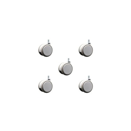 Service Caster 2.375 Inch MRI Safe Casters, 3/8 Inch Threaded Stem, Set of 5, 5PK SCC-TS02S60-TPR-GRY-381634-MRI-5