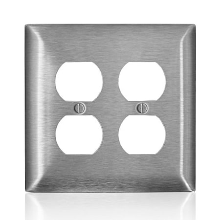 Leviton WallPlate, DuplexOutlet, StainlessSteel SSJ32-C40