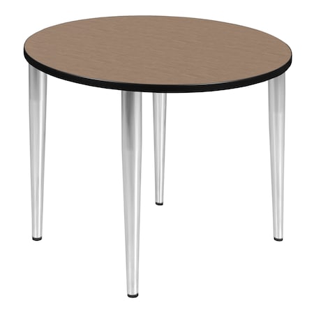 Regency Round Kahlo Breakroom Table, 36 in W, 36 in L, Noble Oak TPL36RNDNOCM