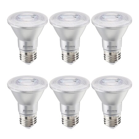 Bulbrite 50-Watt Equivalent Dimmable Narrow Flood PAR20 Medium E26 LED Light Bulb 2700K, 6PK 861755