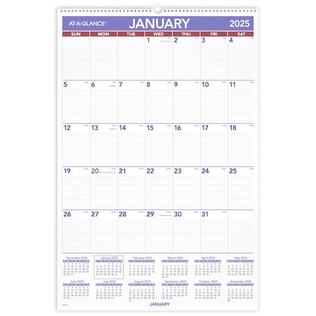 At-A-Glance Monthly Wall Calendar, Vertical PM428