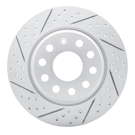 Dynamic Friction Co DFC Geoperformance Rotor - Drilled and Slotted 830-74055L