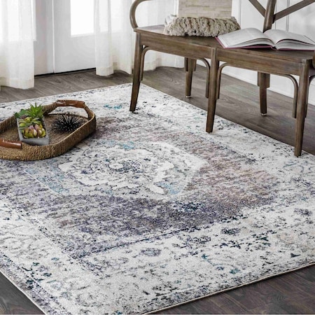 Jonathan Y Ankara Vintage Medallion Gray/Ivory 4 ft. x 6 ft. Area Rug CAV105A-4