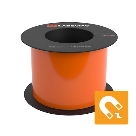 Labeltac Magnetic Supply 4in x 25ft LT9, Orange LT406M-C
