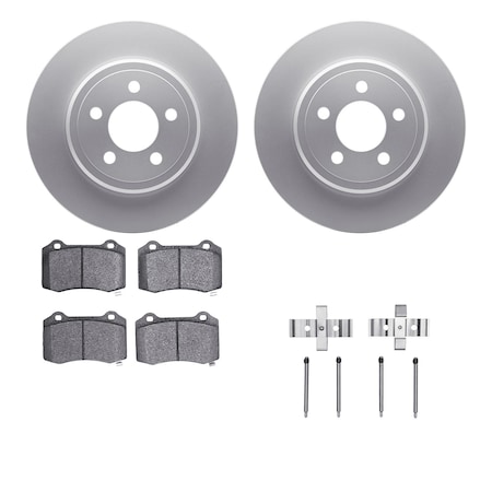 Dynamic Friction Co DFC GEOSPEC Coated Rotor- Heavy Duty Brake Pad includes Hardware 4412-39002