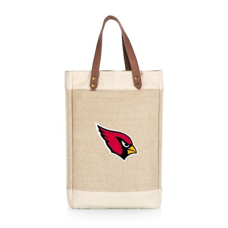Picnic Time Family Of Brands NFL Arizona Cardinals - Pinot Jute 2 Bottle Insulated Wine Bag 539-02-187-014-2