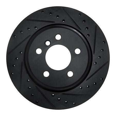 Dynamic Friction Co DFC Brake Rotor - Drilled and Slotted - Black 633-31104R