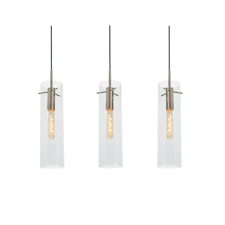 Afx Vista 3-Light Linear Pendant, 60W, Light Brass VSAP05MBSNLNR3