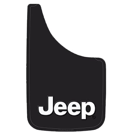 Plasticolor Universal 9" x 15", Set Of 2, Flat, Jeep Logo, Black, Fiberglass Reinforced, Screw On 000491R01