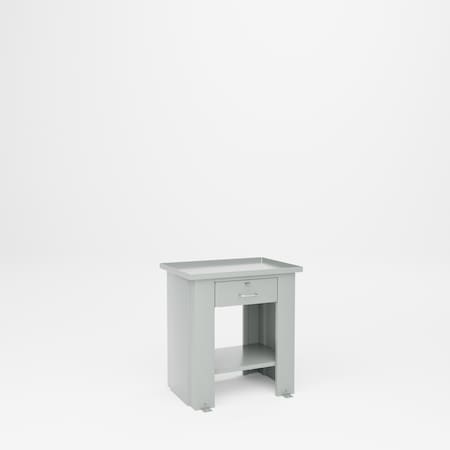 Pucel Fluid Top Drawer Bench, 28 in W x 20 in D x 30 in H, Light Blue CT-2830