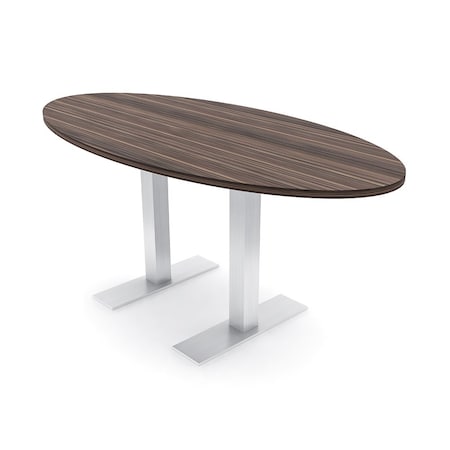 Skutchi Designs 4 Person Conference Table With Power Unit | 6' Oval Table | Harmony Series HAR-OVL-36X72-T-H3041-NA