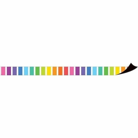 Teacher Created Resources Colorful Stripes Magnetic Border, 24 Feet Per Pack, 3PK TCR77563