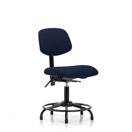 Blue Ridge Ergonomics Desk Chair Desk Chair, Fabric, RT Tilt Glides, Nav, No Arms, 19" to 24" Height, Fabric, Dark Blue BR-FDHCH-RT-T1-A0-RG-F45