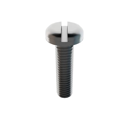 #10-32 x 3/4 in Slotted Pan Machine Screw, Plain 18-8 Stainless Steel, 5 PK
