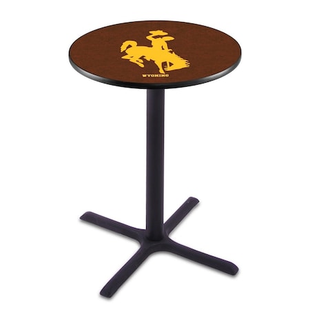 Holland Bar Stool Co 36" Blk Wrinkle Wyoming Pub Table, 36" dia. Top L211B3636Wymng
