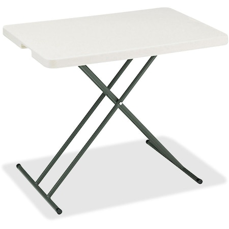 Iceberg IndestrucTable Classic Personal Folding Table, Platinum Granite Top, 20 in W x 30 in L x 29 in H 65490