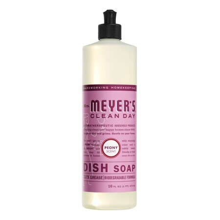 Method Mrs. Meyer's Dish Soap, 16 oz, Liquid, Peony Floral, Colorless 70060