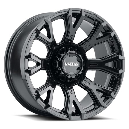 Ultra WHEELS 20 Inch Diameter x 10 Inch Width; 8 x 165.1 Millimeter/ 8 x 6.50 Inch Bolt Pattern 123-2181BK25