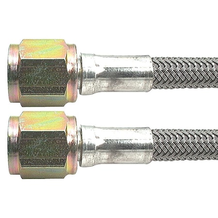Powerhouse 12 in. -4 AN No. 4 Straight Braided Brake Line PO3630007
