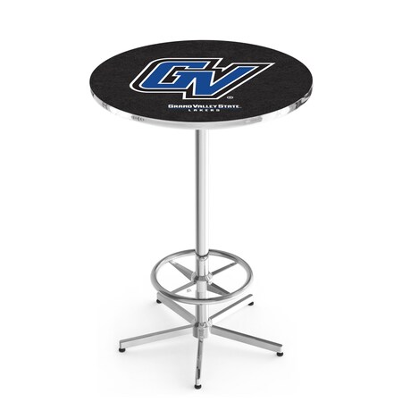 Holland Bar Stool Co 42" Chrome Grand Valley State Pub Table, 36" dia. Top L216C4236GVStUn