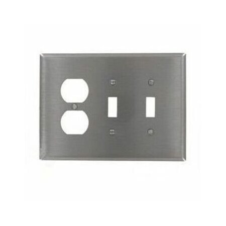 Leviton Decora 2-Toggle 1-Duplex WP OS 302SS 84121-40