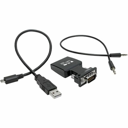 Tripp Lite COMPACT HDMI TO VGA ADAPTER WITH AUDIO M/F, 1920 X 1200 1080P at 60 HZ P131-000-A-DISP